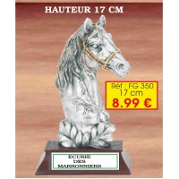 Trophée TETE Cheval  : Réf. FG350 - 17 cm